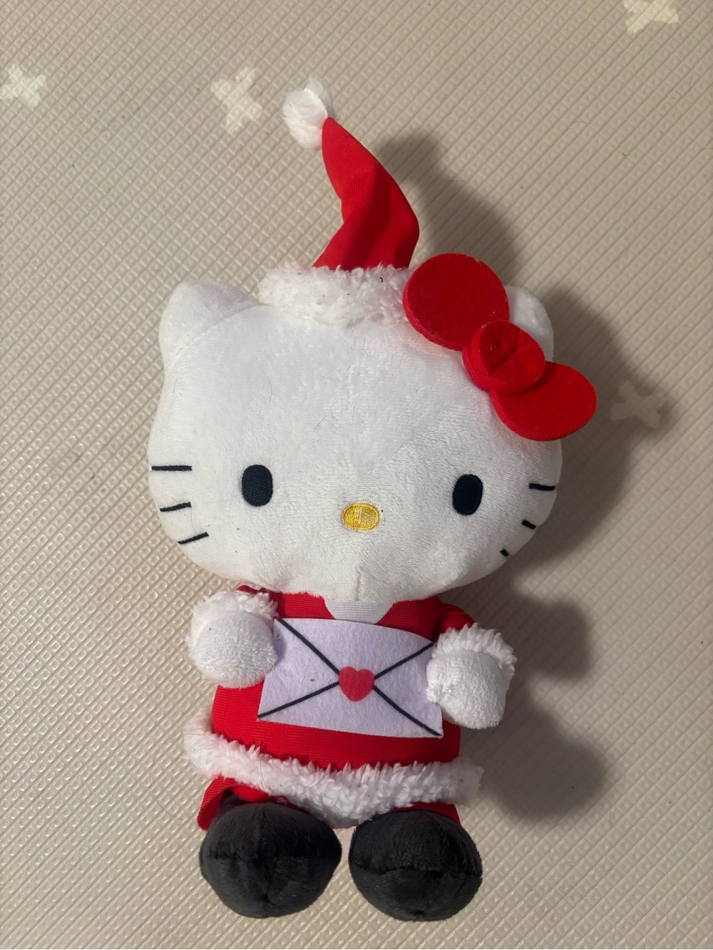 Hello Kitty Red, White & Black Holiday Plush with Santa Hat